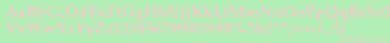 AgpalatialcBold-fontti – vaaleanpunaiset fontit vihreällä taustalla