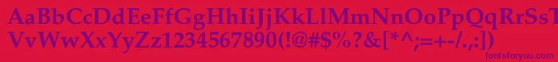 AgpalatialcBold Font – Purple Fonts on Red Background