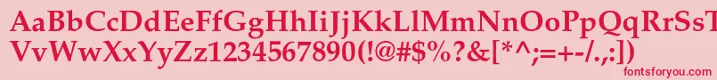 AgpalatialcBold Font – Red Fonts on Pink Background