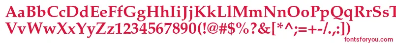 AgpalatialcBold-fontti – punaiset fontit valkoisella taustalla