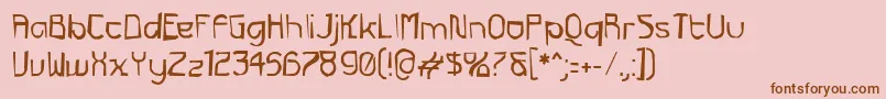 FuturexGrunge Font – Brown Fonts on Pink Background