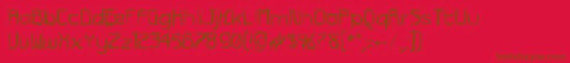 FuturexGrunge Font – Brown Fonts on Red Background