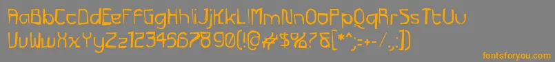 FuturexGrunge-Schriftart – Orangefarbene Schriften auf grauem Hintergrund