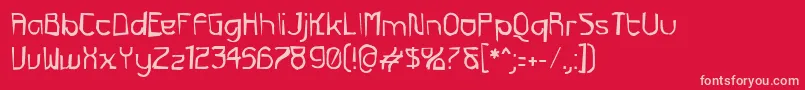 FuturexGrunge Font – Pink Fonts on Red Background
