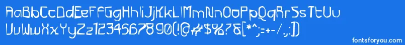 FuturexGrunge Font – White Fonts on Blue Background