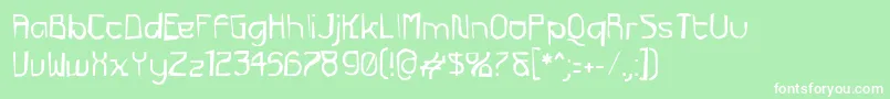 FuturexGrunge Font – White Fonts on Green Background