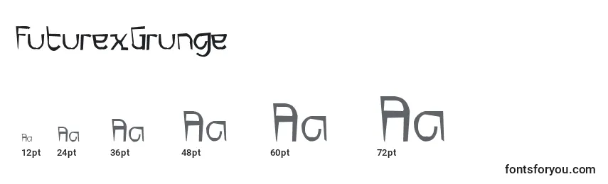 FuturexGrunge Font Sizes