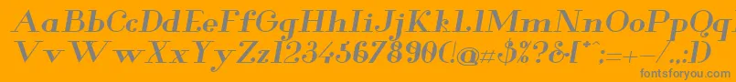 GlamorBoldextendeditalic Font – Gray Fonts on Orange Background