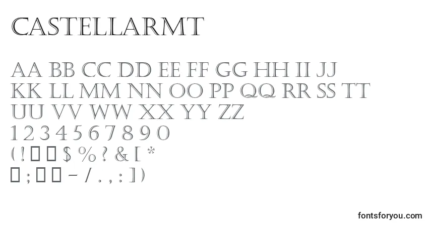 CastellarMt Font – alphabet, numbers, special characters