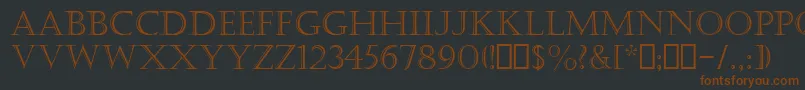 Шрифт CastellarMt – коричневые шрифты на чёрном фоне