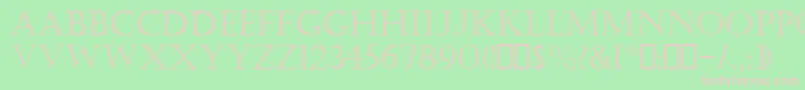 CastellarMt Font – Pink Fonts on Green Background
