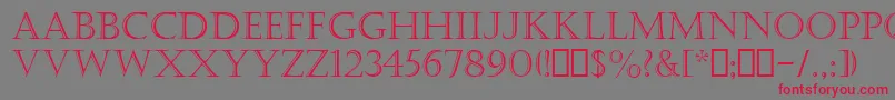 Шрифт CastellarMt – красные шрифты на сером фоне