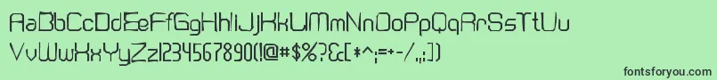 Cranberrygingaunt-fontti – mustat fontit vihreällä taustalla