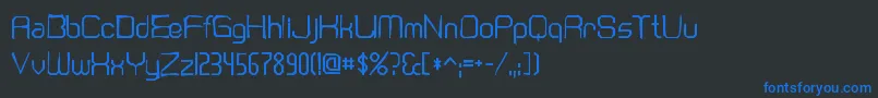 Шрифт Cranberrygingaunt – синие шрифты на чёрном фоне