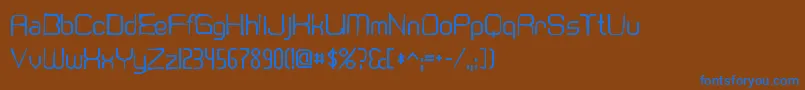 Cranberrygingaunt Font – Blue Fonts on Brown Background