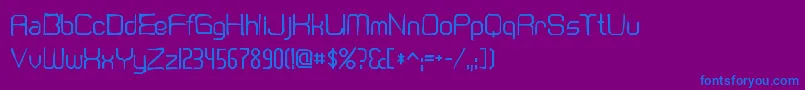 フォントCranberrygingaunt – 紫色の背景に青い文字