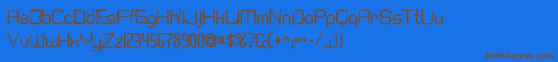 Cranberrygingaunt Font – Brown Fonts on Blue Background