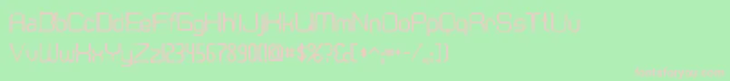 Cranberrygingaunt-fontti – vaaleanpunaiset fontit vihreällä taustalla