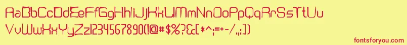 Cranberrygingaunt Font – Red Fonts on Yellow Background