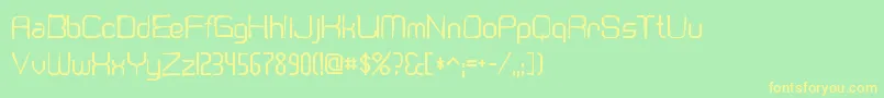 Шрифт Cranberrygingaunt – жёлтые шрифты на зелёном фоне
