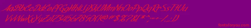 Más sobre la fuente SfFoxboroScriptExtendedBoldItalic fuente SfFoxboroScriptExtendedBoldItalic – Fuentes Rojas Sobre Fondo Morado