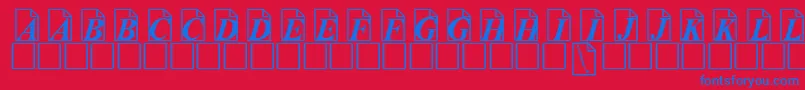 PaperTrail Font – Blue Fonts on Red Background