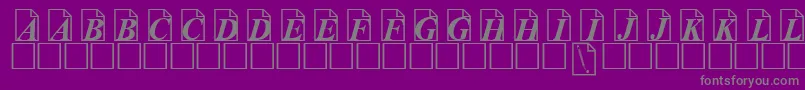 PaperTrail-Schriftart – Graue Schriften auf violettem Hintergrund