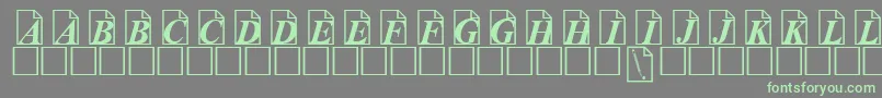 PaperTrail Font – Green Fonts on Gray Background