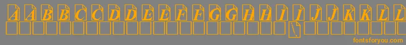 fuente PaperTrail – Fuentes Naranjas Sobre Fondo Gris