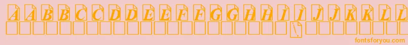 PaperTrail Font – Orange Fonts on Pink Background