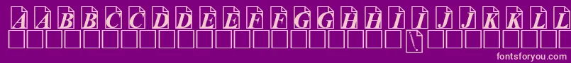 PaperTrail Font – Pink Fonts on Purple Background