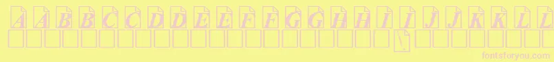 PaperTrail Font – Pink Fonts on Yellow Background