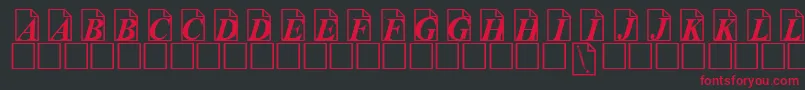 PaperTrail Font – Red Fonts on Black Background