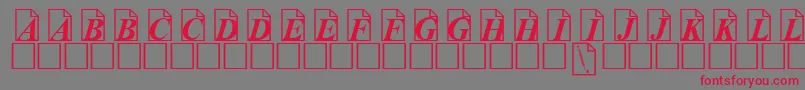 PaperTrail Font – Red Fonts on Gray Background