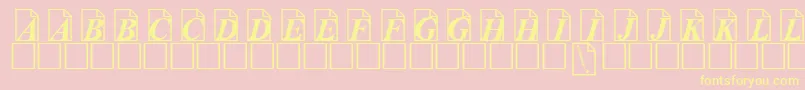 PaperTrail Font – Yellow Fonts on Pink Background