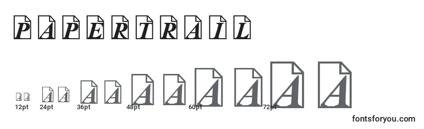 PaperTrail Font Sizes