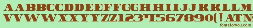 DollarBill Font – Brown Fonts on Green Background