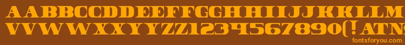 DollarBill Font – Orange Fonts on Brown Background