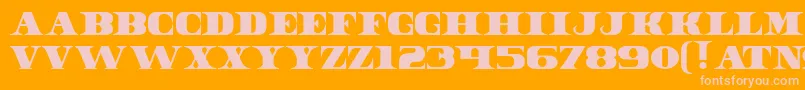 DollarBill Font – Pink Fonts on Orange Background