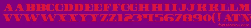 DollarBill Font – Red Fonts on Purple Background