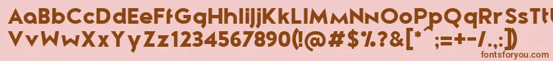 ZeroneroBlack Font – Brown Fonts on Pink Background