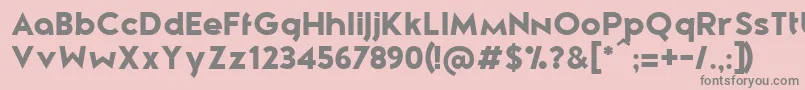 ZeroneroBlack Font – Gray Fonts on Pink Background