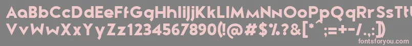 ZeroneroBlack-Schriftart – Rosa Schriften auf grauem Hintergrund