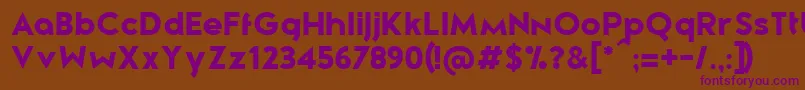 ZeroneroBlack Font – Purple Fonts on Brown Background