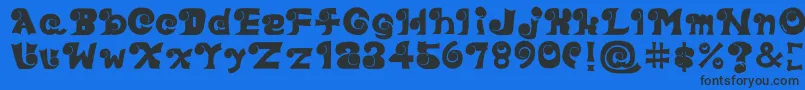 fuente Eyefont – Fuentes Negras Sobre Fondo Azul