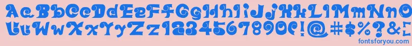 Eyefont Font – Blue Fonts on Pink Background