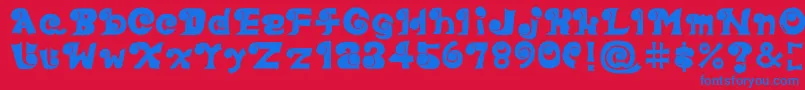 Eyefont Font – Blue Fonts on Red Background