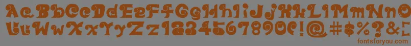 Eyefont Font – Brown Fonts on Gray Background