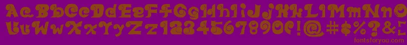 Eyefont-fontti – ruskeat fontit violetilla taustalla