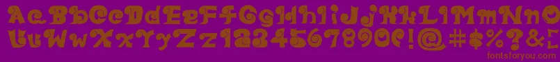 fuente Eyefont – Fuentes Marrones Sobre Fondo Morado